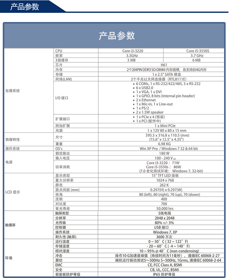 全新研華無風(fēng)扇嵌入式工控機(jī) 多功能平板電腦 PPC-8150