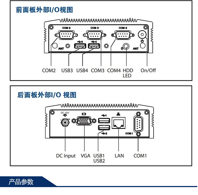 全新研華 無風(fēng)扇嵌入式工控機 超緊湊ARK-1000系列 ARK-1122C