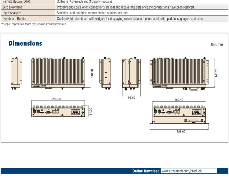 研華EIS-D150 研華EIS-D150，邊緣計算系統(tǒng)，支持Intel 第六代處理器，可選i3/i5/i7 CPU，最高支持 16 GB內存，具備豐富擴展接口 2 x LAN，4 x COM，6 x USB等，同時還可以擴展 iDoor 和 ARK-Plus 模組增加更多的擴展能力，可以根據(jù)現(xiàn)場應用需求，靈活定制。