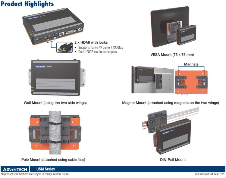 研華USM-110 超緊湊型RISC架構(gòu)微型主機(jī)