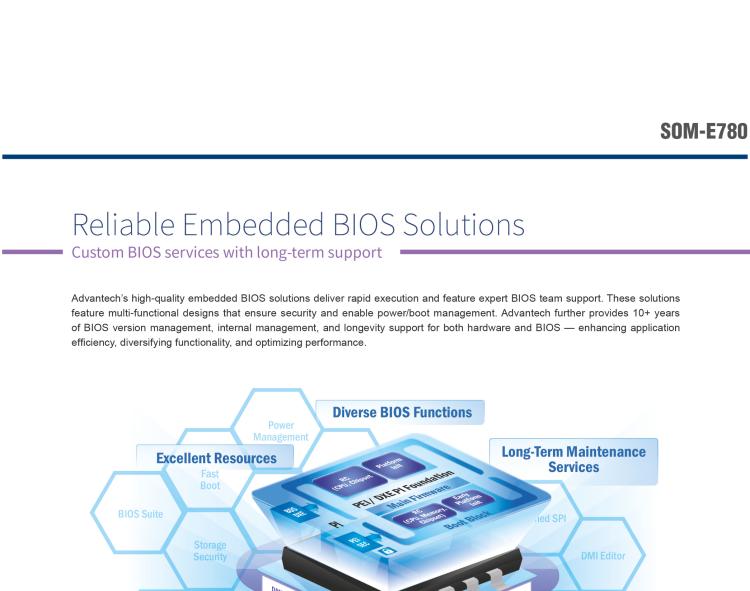 研華SOM-E780 AMD EPYC? 7003 COM-HPC? Server Size E 模塊，具有專有引腳
