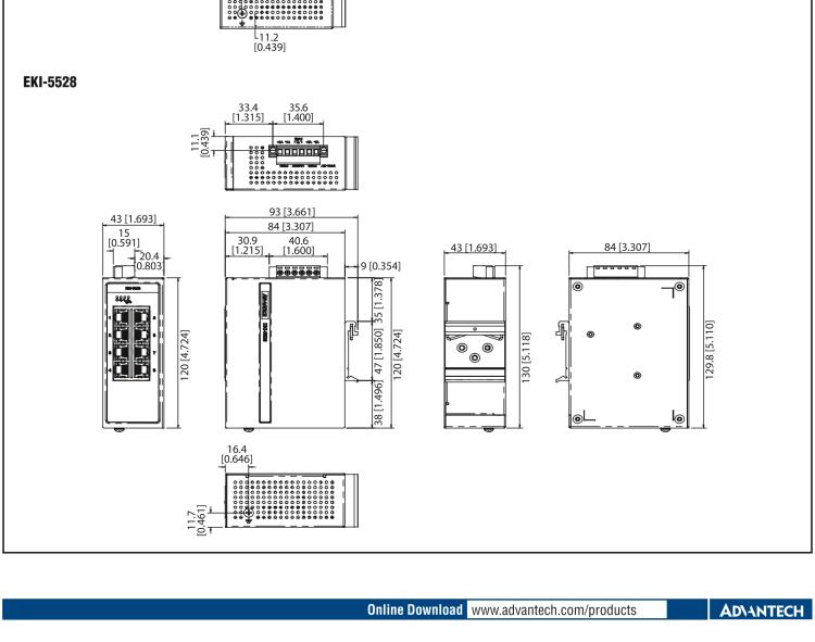 研華EKI-5528I 8端口百兆ProView（組態(tài)）系列寬溫型工業(yè)以太網交換機