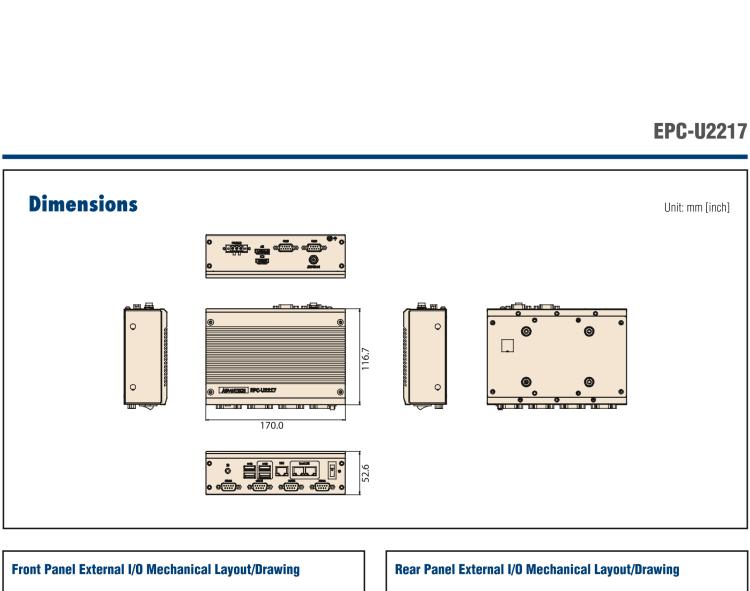 研華EPC-U2217 Intel Atom第六代Apollo Lake無(wú)風(fēng)扇嵌入式工控機(jī)，3LAN，板載eMMC，CANBUS