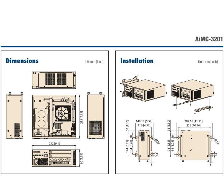 研華AIMC-3201 智能微型計(jì)算機(jī)，支持英特爾酷睿? i7/i5/i3 CPU，H81芯片組, 2個(gè)擴(kuò)展槽, 250W 80Plus 電源