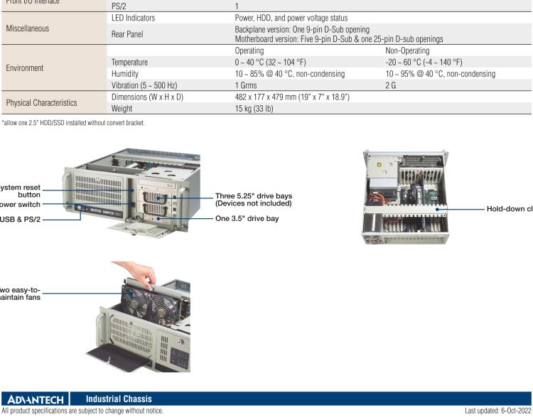 研華IPC-610-H 4U上架式機(jī)箱，支持LED指示 & 聲音警報(bào)通知