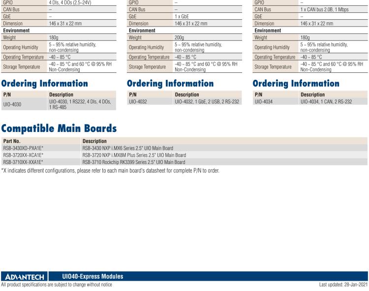 研華UIO-4034 UIO40-Express I/O 擴(kuò)展卡，支持 2 wires RS-232, 1 CAN Bus