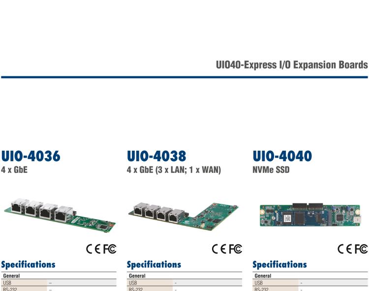 研華UIO-4038 UIO40-Express I/O 擴(kuò)展卡，，支持 3 LAN & 1 WAN