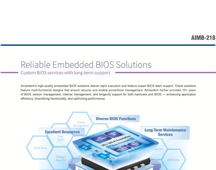 研華AIMB-218 板載Intel? 第8代 奔騰/賽揚/凌動系列處理器。支持獨立三顯，超薄緊湊，無風扇設計，支持寬溫。