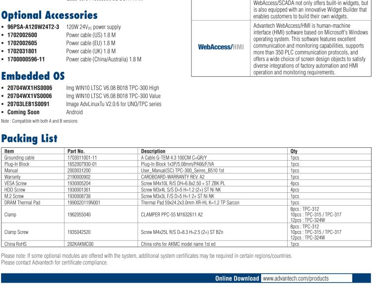 研華TPC-324W 8代Intel?Core? i3/ i5/ i7處理器24" FHD TFT LED LCD觸摸屏電腦，內(nèi)置8G DDR4 RAM