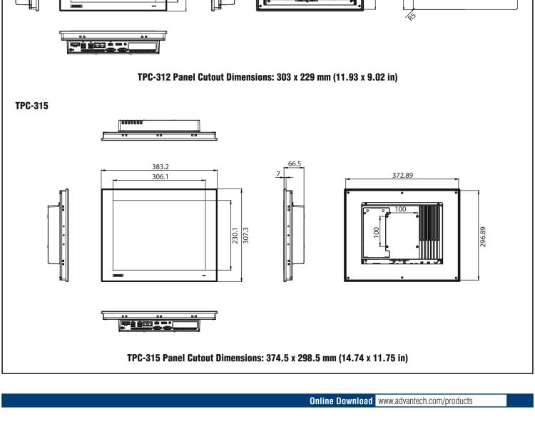 研華TPC-317 17" SXGA TFT LED LCD工業(yè)平板電腦，搭載第八代Intel?Core?i3/ i5/ i7處理器，內(nèi)置8G DDR4 RAM