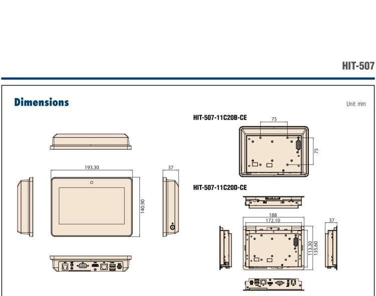 研華HIT-507 7”醫(yī)療信息終端，旨在為設(shè)備制造商提供易于集成的HMI，以快速開發(fā)產(chǎn)品