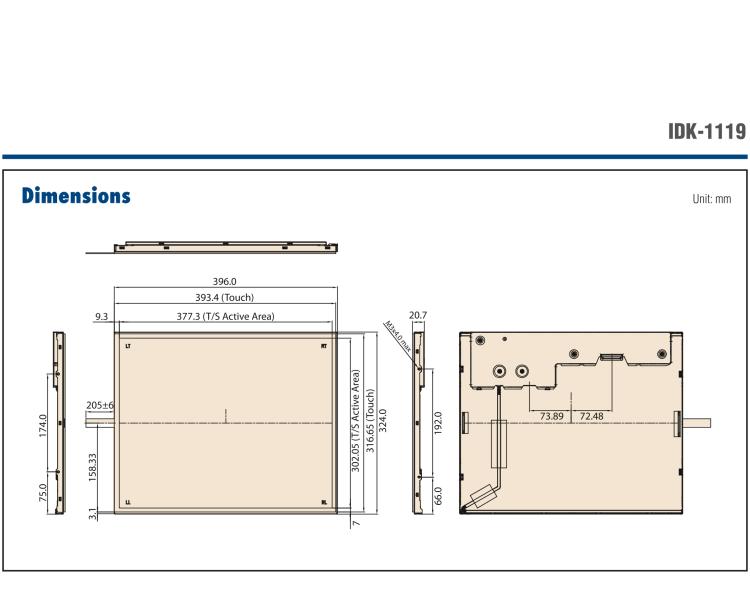研華IDK-1119 19" SXGA 工業(yè)顯示套件，帶觸摸屏解決方案