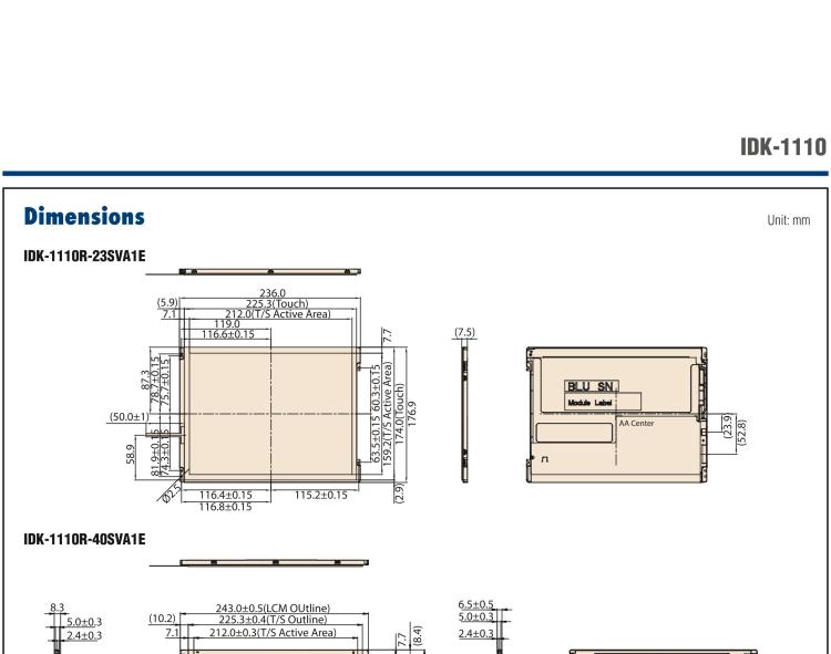 研華IDK-1110 10.4" SVGA 工業(yè)顯示套件，帶電阻式觸摸屏解決方案