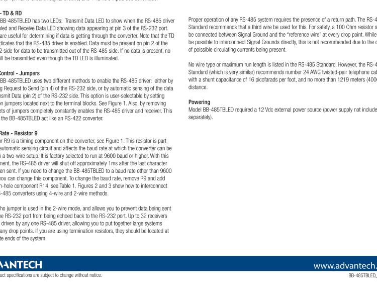 研華BB-485TBLED 串口轉(zhuǎn)換器，RS-232 DB25 母頭至RS-485 TB